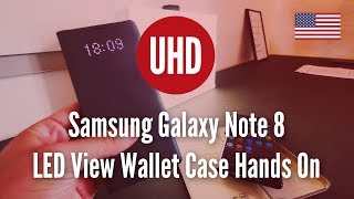 Samsung Galaxy Note8 LED View Wallet Case Hands On