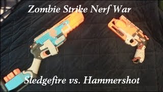 GoPro Indoor Nerf War - Zombie Strike Sledgefire vs. Hammershot