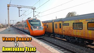 VANDE BHARAT Overtakes IRCTC TEJAS Express at MPS | Indian Railways