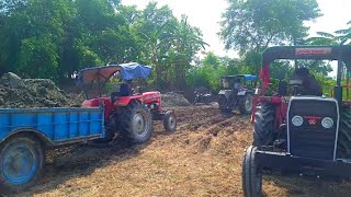 JCB 3DX Backhoe loading soil in Massey 241 After Tochan Eicher 380 Tractor || JCB 3dx | Tractor