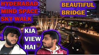 New Sky-Walk in Hyderabad | Mind Space-Gachibowli 2023|Pakistani Reaction sky walk