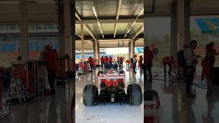 Front F150 followed by F2004 #f1 #ferrari #ferrarichallenge #scuderiaferrari #silverstone #pitstop