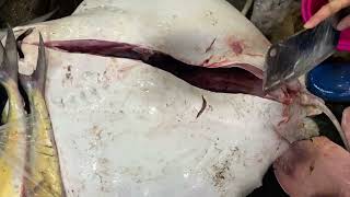 Walking around Morning Market | Vendor Cutting Giant Stingray inside the Market | FLV Official