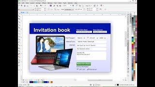 Cara desain undangan pernikahan model facebook di corelDraw