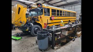 The Straight Piped DT466E School bus rises again