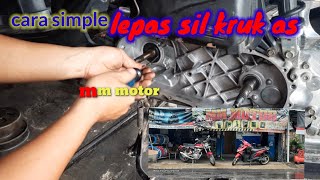 cara melepas sil kruk as matic honda ||#matic_honda #sil_kruk_as