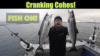 Cranking Cohos!  Alaskan Silver Salmon Fishing - Juneau, Alaska! SEP 2022 #fishing #alaskafishing