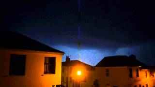 Intense thunderstorm over Brighton, UK, July 2014