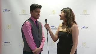 Lochan Karthekeyan speaks to Aayushi Saxena on the red carpet