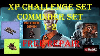 War Commander- TIME' END / XP CHALLENGE SET/ COMMANDER 1-2/ LVL 1 CANON IN ACTION/ FREE REPAIR