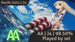 Etterna | sel | DJ Sharpnel - Pacific Girls | 1.3 98.50% J4 AA