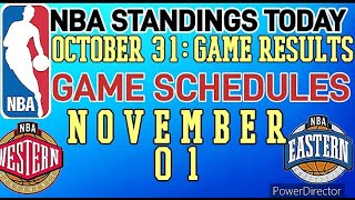 NBA Standings & Game Result Today | October 31 2024 #nba #standings #games #results #schedule