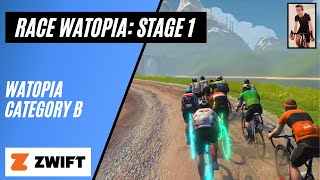 FIGHTING FOR A TOP 10 FINISH! // Race Watopia: Stage 1 // Beach Island Loop // Category B