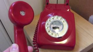 1972 Red Early MK2 GPO 746 Rotary Telephone