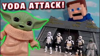 Star Wars BABY YODA Attacks Endor Base!!