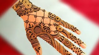 Latest Back Hand mehndi design day -10#mehandi #simplemehndi #easymehndi #easymehndi