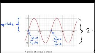 Finding Amplitude Period and Frequency from a Graph of a Wave Example