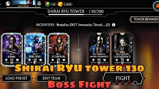 Mk mobile Shirai RYU TOWER 130 Boss Fight and Reward