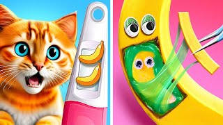 COOL PET GADGETS! Watch My Kitten Rescue a Banana! 😱🍌🐾