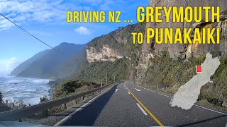 Driving Greymouth to Punakaiki, New Zealand West Coast