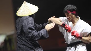 Martial arts thetrical stage performance: Kung Lao vs Ryu