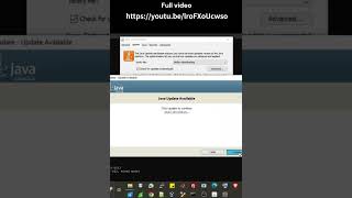 Easy Way To Update JAVA in Windows 2024 In Just 10 Seconds #shorts #youtubeshorts #youtube #short