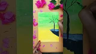 sunset painting #shorts #painting #viral #trending #viralvideo #viralshorts