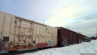 BNSF 989 West, Nearing Welsford, New Brunswick 03-01-2015