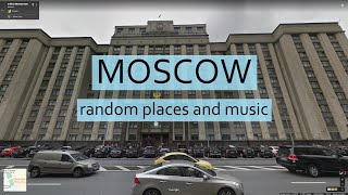 Moscow random places - 1 hour virtual travel - AI walking & relax music - 1080[HD]