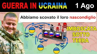 1 Ago: Sciami Dronici Ucraini, INFILTRATI NELLE TUBATURE PER ELIMINARE RIFUGIO RUSSO