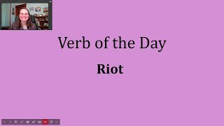 Verb of the Day - Riot