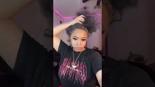 Looks what is under her wig  this #naturalhair shorts #hairgrowth #viralvideo