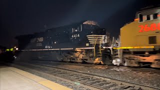 Union Pacific 5699 leading a power move into Roseville with a Norfolk Southern trailing