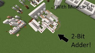 Making a 2 bit adder with Minecraft Minecarts