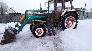 МТЗ 82. чистка снега в новом году