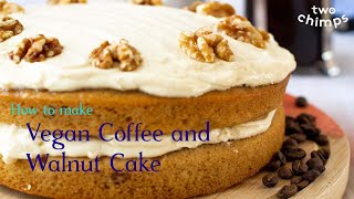 Vegan Coffee and Walnut Cake