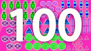 Count to 100 with Candy – Fun Kids Animated Counting to 100 Video Learn Shapes Learn Colors