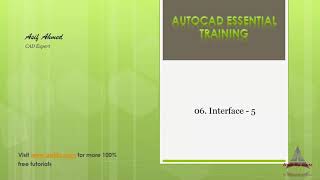 AutoCAD Essential Training   06  Interface   5