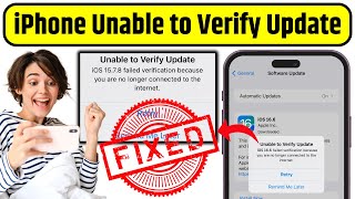 Unable to Verify Update iPhone 1000% Fixed | iPhone Unable to Verify Update Problem | Update iPhone