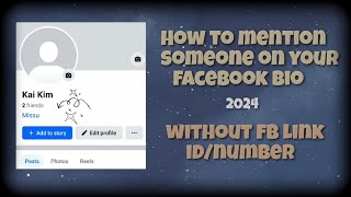 How to mention someone on your Facebook bio || No Facebook id link || Tutorial