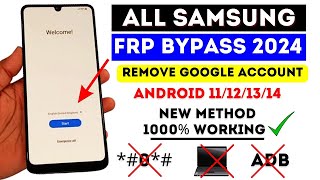 Samsung FRP Unlock 2024 || All Samsung FRP Bypass Android 11/12/13/14 Remove FRP No *#0*# - ABD Fail