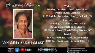 FUNERAL SERVICE | ANNAMMA ABRAHAM (82)