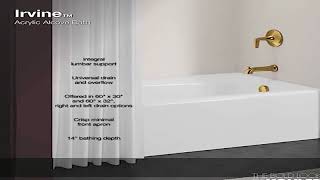 Kohler K-26071-LA-0 Kohler K-26071-LA Irvine 60" x 32" Alcove Bath with Left Hand Drain