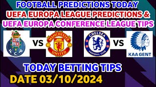 FOOTBALL PREDICTIONS TODAY 03/10/2024|SOCCER PREDICTIONS BETTING TIPS,#betting@sports betting tips