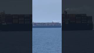 Container ship overtaking LNG vessel #bigship