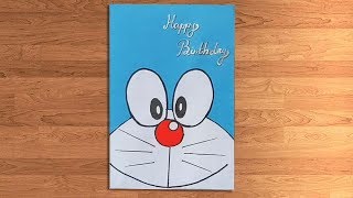 How to make Cute birthday Card For Kids / Doraemon card