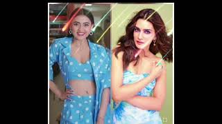 🥰Tejaswi Prakash and Kriti Sanon💗 Same colour Dress look #short #