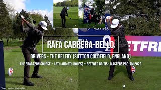 Rafa Cabrera-Bello Golf Swing Driver (FO & offset views) British Masters, The Belfry (UK), May 2022.