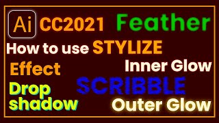 Stylize Effects Adobe Illustrator CC 2021 #Stylize #Effect #DropShadow #Scribble