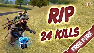 B2k Ff Insane 24 kills gameplay